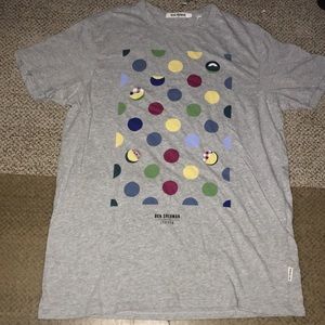 BEN SHERMAN unisex geo design T Shirt EUC